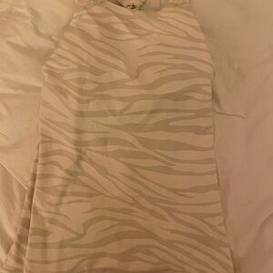 Old Navy Beige Zebra Print Tank Top